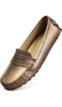 New Women’s Size 7 Artisure Women's Classic Comfort Leather Penny Loafers Casual Slip-Ons Lightweight Walking Flats Driving Mocs Boat Shoes