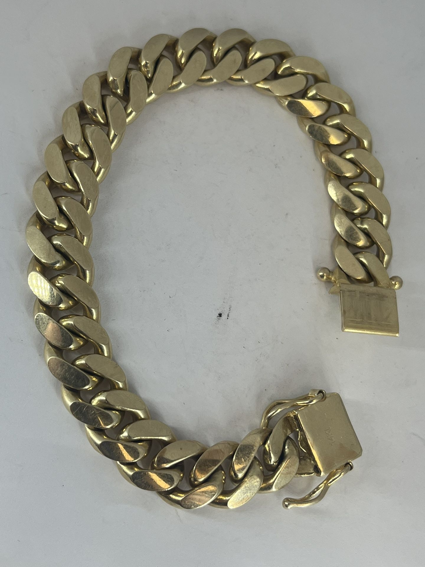 14K Solid Yellow Gold Mens 9” Cuban Link 13mm 96.7Grams