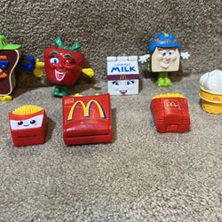McDonalds Food Changeables Transformers 1980s fry phone Happy Meal Toy lot of 8