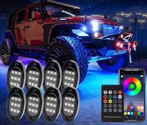 8 Pod RGB Rock Lights With App Control