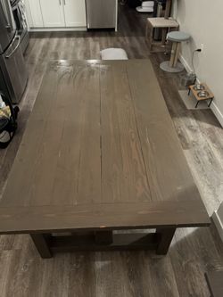 Hand Made Wood Table And 4 Chairs