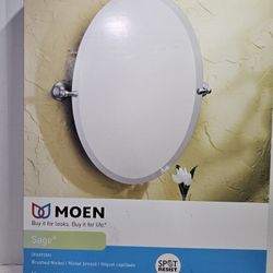 Banbury 23 in. x 26 in. Frameless Pivoting Single Wall Mirror in Chrome