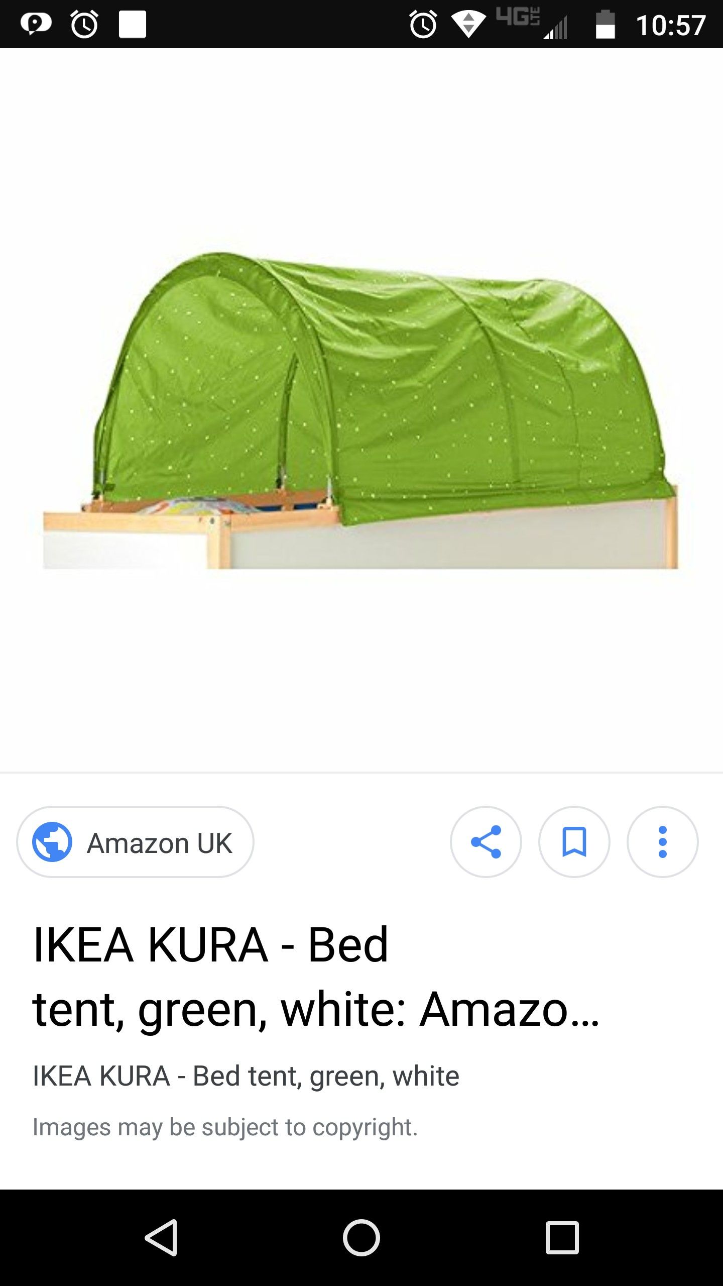 Used IKEA Kura Green Tent