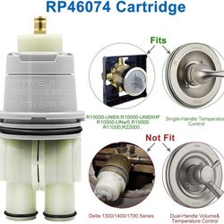 RP46074 Shower Valve Cartridge Assembly Compatible for Delta Shower and Tub 13/14 Series Faucet, Single-handle Delta Universal Valve Cartridge, Replac