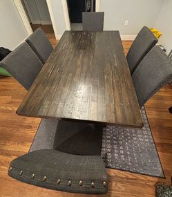 Dining Table Set with 6 Chairs – $250