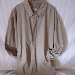 2002 Old Navy Putty Colored Men's Trench Coat / Raincoat See Description 