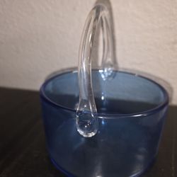 Vintage Handblown Glass Basket