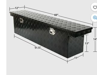 FGJQEFG Caja de Herramientas para Camión de Pared Pesada de 60 Pulgadas Caja de Herramientas de Remolque de Aluminio para Pickup Perfil Bajo 60"Х12"X1