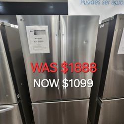 33 In. W 21. Cu. Ft. Smart Counter Depth French Door Refrigerator With ICE Maker