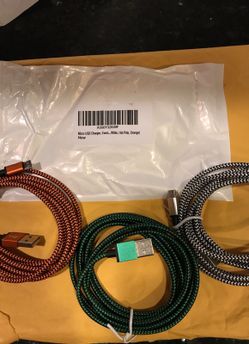 3 Brand new 5ft long Micro USB Chargers