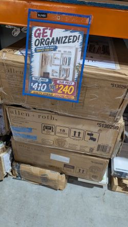 Allen + Roth Wood Closet Organizer Kits - $240 Each