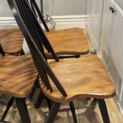 6 solid wood kitchen chairs
