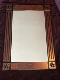 wood framed mirror