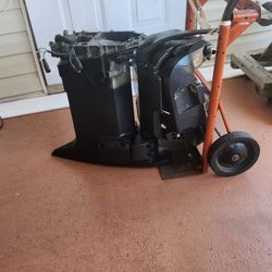 Controls And Midsection Of 115 Horsepower Johnson Outboard 400 OBO