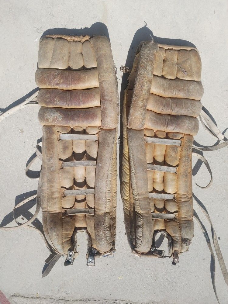 Rare Vintage Hockey KOHO Leather Goalie Pads