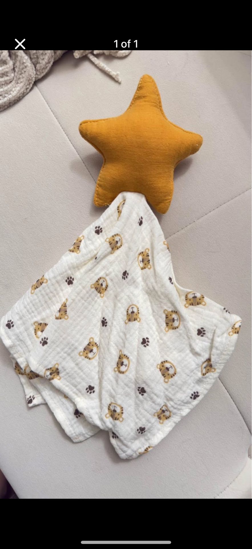 Baby Security Blanket With Star Plush (no hook)