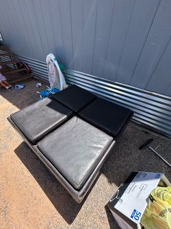 Large Square Ottoman with Four Cushions