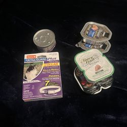 Cat Food + Ultra Guard Flea Collar