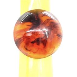 Vintage Rootbeer Bakelite Dome Ring Size 6.25