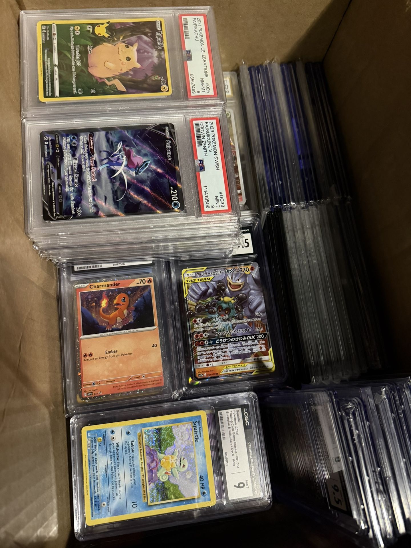 100 Pokemon Graded Slabs