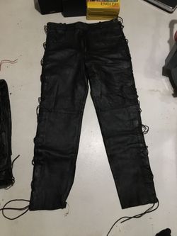 HEAVY DUTY THICK LEATHER RIDING PANTS