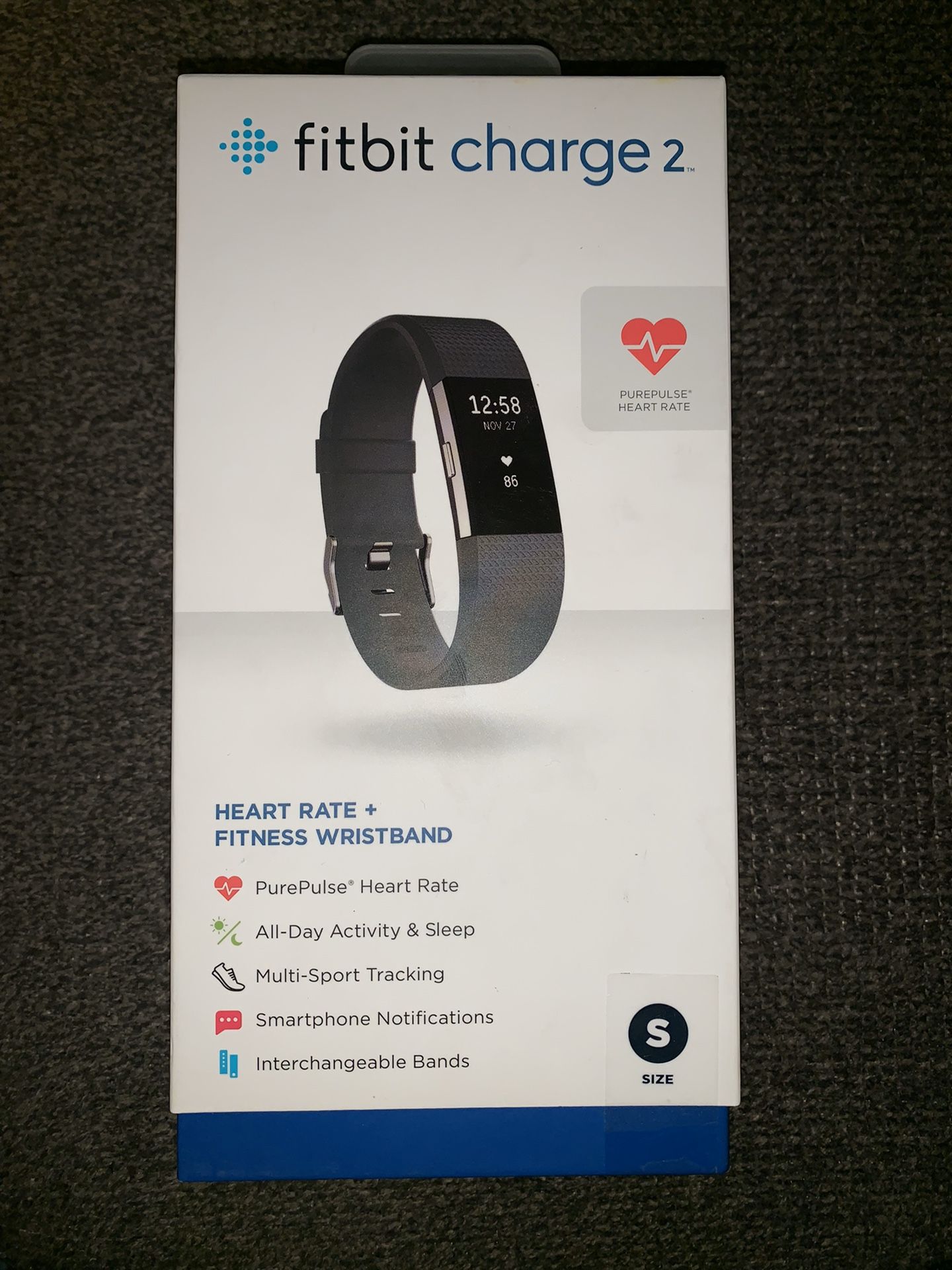 Fitbit Charge 2 Activity Tracker + Heart Rate: Small Black