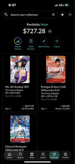 One piece cards