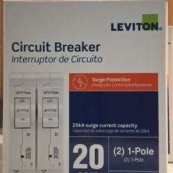 Leviton 20amp Circuit Breaker (2 In Pack)