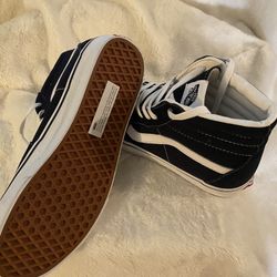 VANS Men's Navy Blue High Top Shoes Size 10