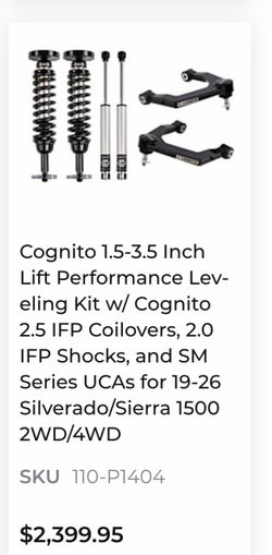 Cognito kit fox shocks with coilovers