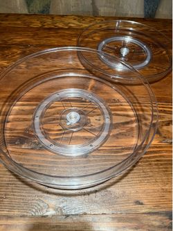 Free - Two Clear Lazy Susans - Pick up this week