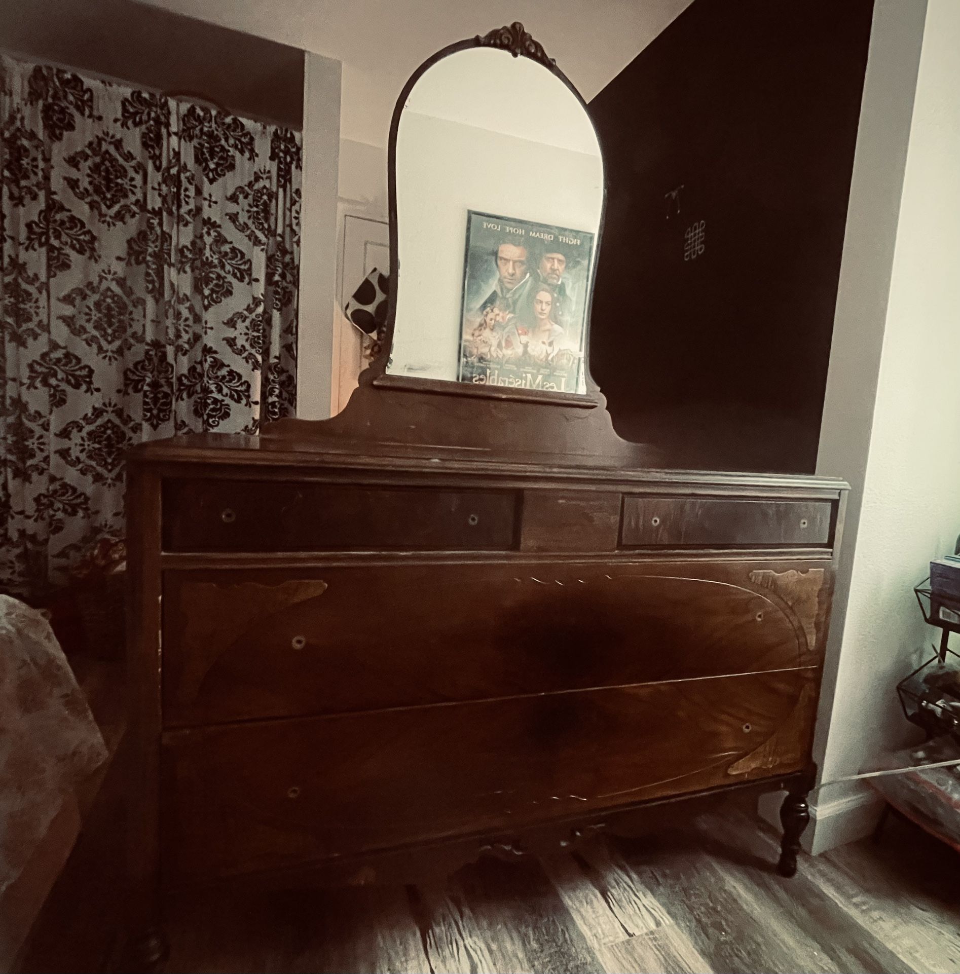 Antique Dresser With Mirror