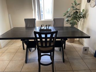 Large Table, Long Book Shelf