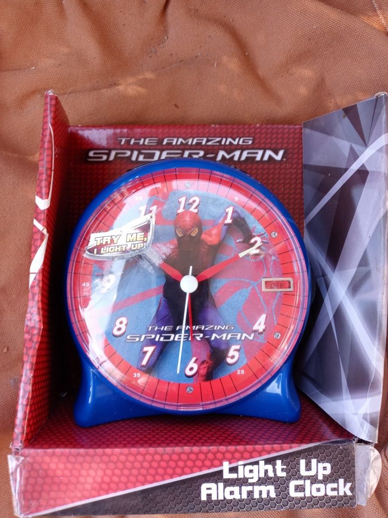 Kids spider man alarm clock