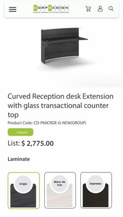 Reception desk