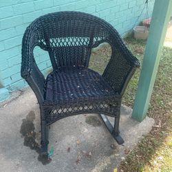 Resin Wicker Rocking Chair 