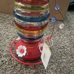 Glass Humming Bird Feeder