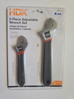 HDX 2 pc adjustable wrench set