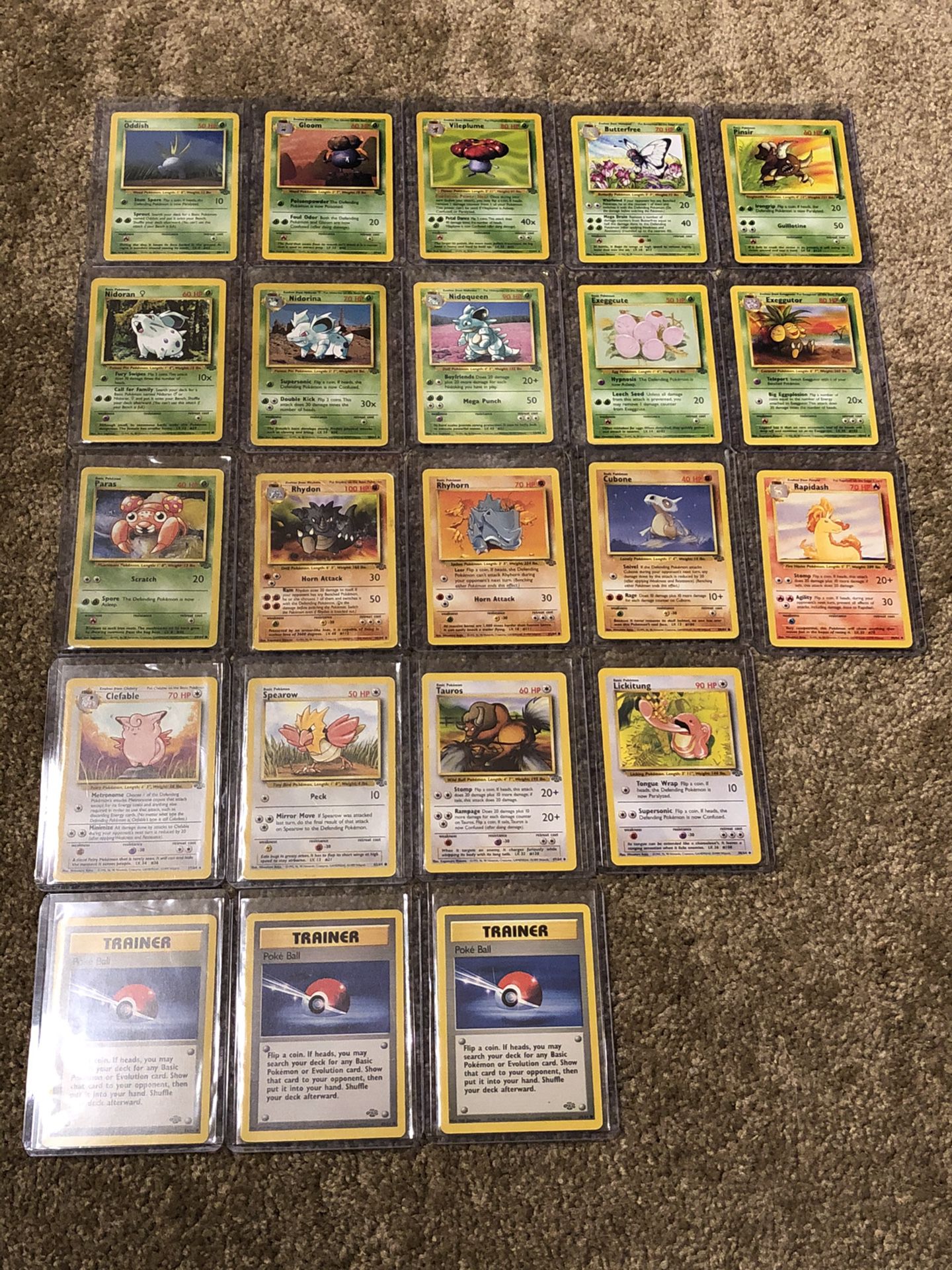 Jungle Set Pokemon Cards