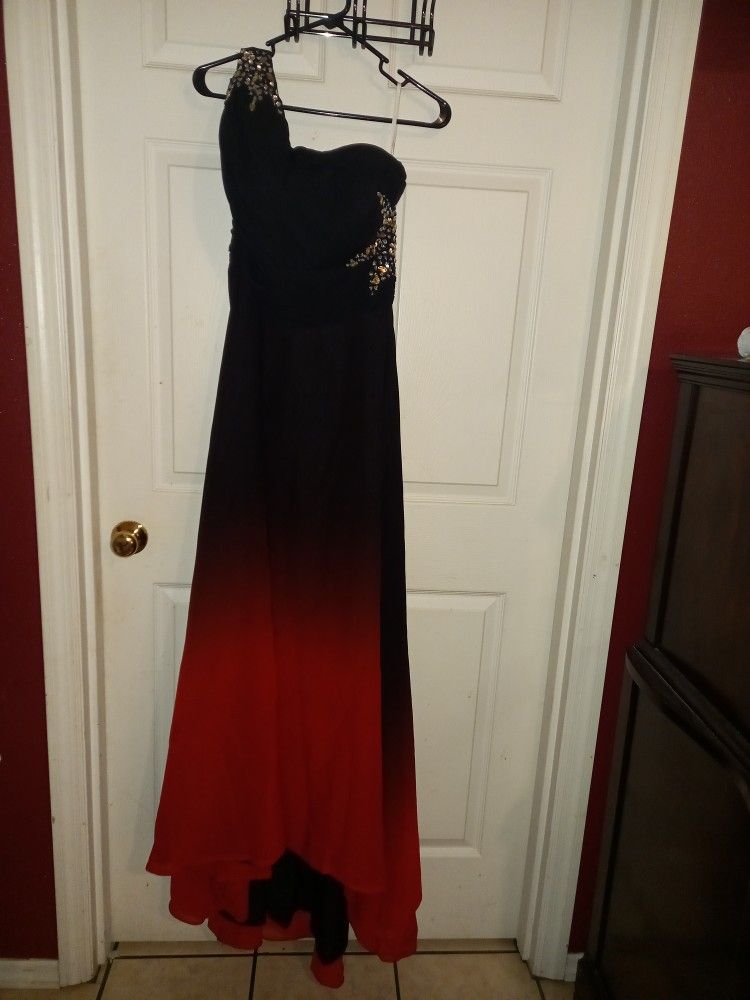 Black/Red Ombre Gown