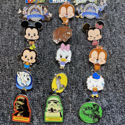 Lot Of 19 Older Collectible Disney Land Pins