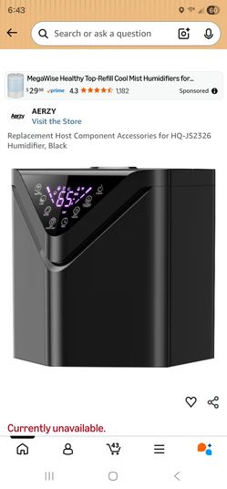 Replacement Host Component Accessories for HQ-JS2326 Humidifier, Black