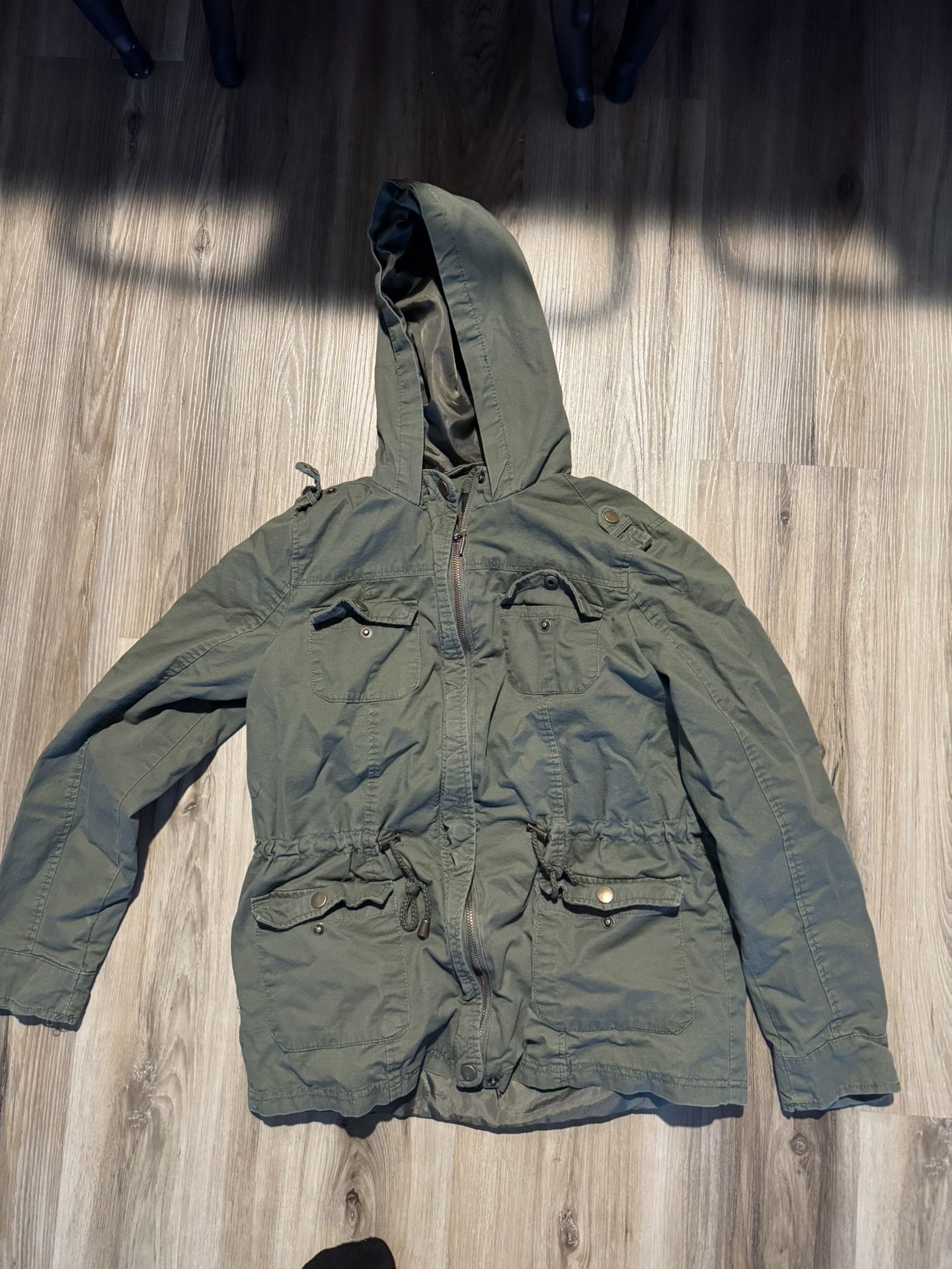 Women’s size medium, cargo army olive green jacket