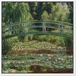 Monet - The Japanese Footbridge, The Water Lily Pool Giverny Framed #1991T UP2