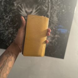 Louis Vuitton LV yellow epi Long Wallet 