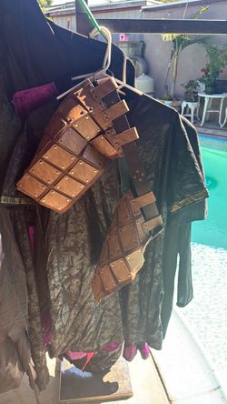 Faux Leather Armor skirt  Costume Piece +shirt skirt