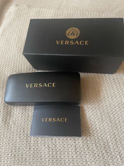 Versace Black and Gold Sunglasses Case