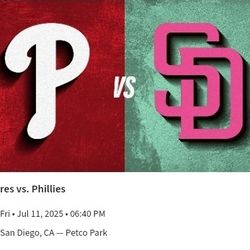 Padres vs Phillies Friday July 11