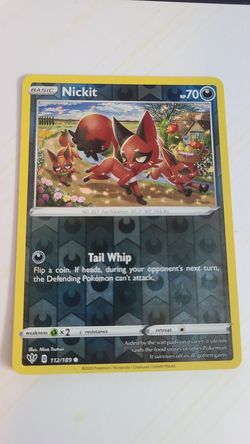 Nickit Pokemon Card - Reverse Holo