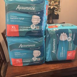 Assurance unisex bariatric brief  XL 15ct